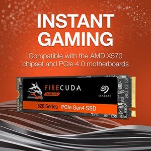 Seagate Firecuda 520 2TB Performance Internal Solid State Drive SSD PCIe Gen4 X4